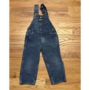 VINTAGE OSHKOSH B'GOSH 80S DENIM VESTBAK OVERALLS MADE IN USA TODDLER 3T